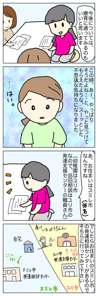 発達相談で、療育を勧められたイラスト